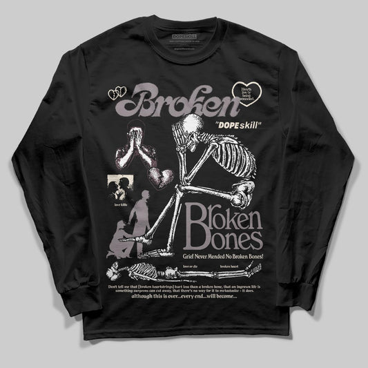 A Ma Maniére x Air Jordan 6 Retro “Smoky Mauve”⁠ DopeSkill Long Sleeve T-Shirt Broken Bones Graphic Streetwear - Black