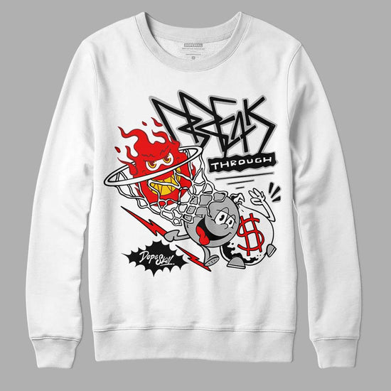 Dunk Low Panda White Black DopeSkill Sweatshirt Break Through Graphic Streetwear - White