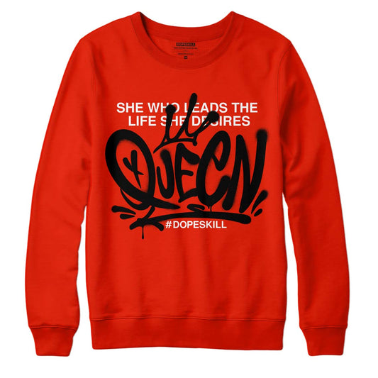 Yeezy Foam Runner Red Dopeskill Vermillion Red Sweatshirt Queen Graphic Streetwear