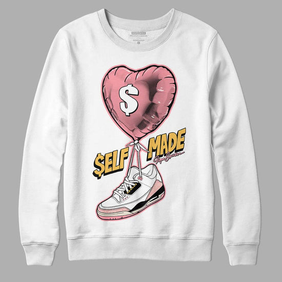 Jordan 3 GS “Red Stardust” DopeSkill Sweatshirt Self Made Graphic Streetwear - White 