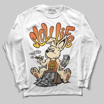 Orange, Black and White Sneakers DopeSkill Long Sleeve T-Shirt Slow Life Graphic Streetwear  - White