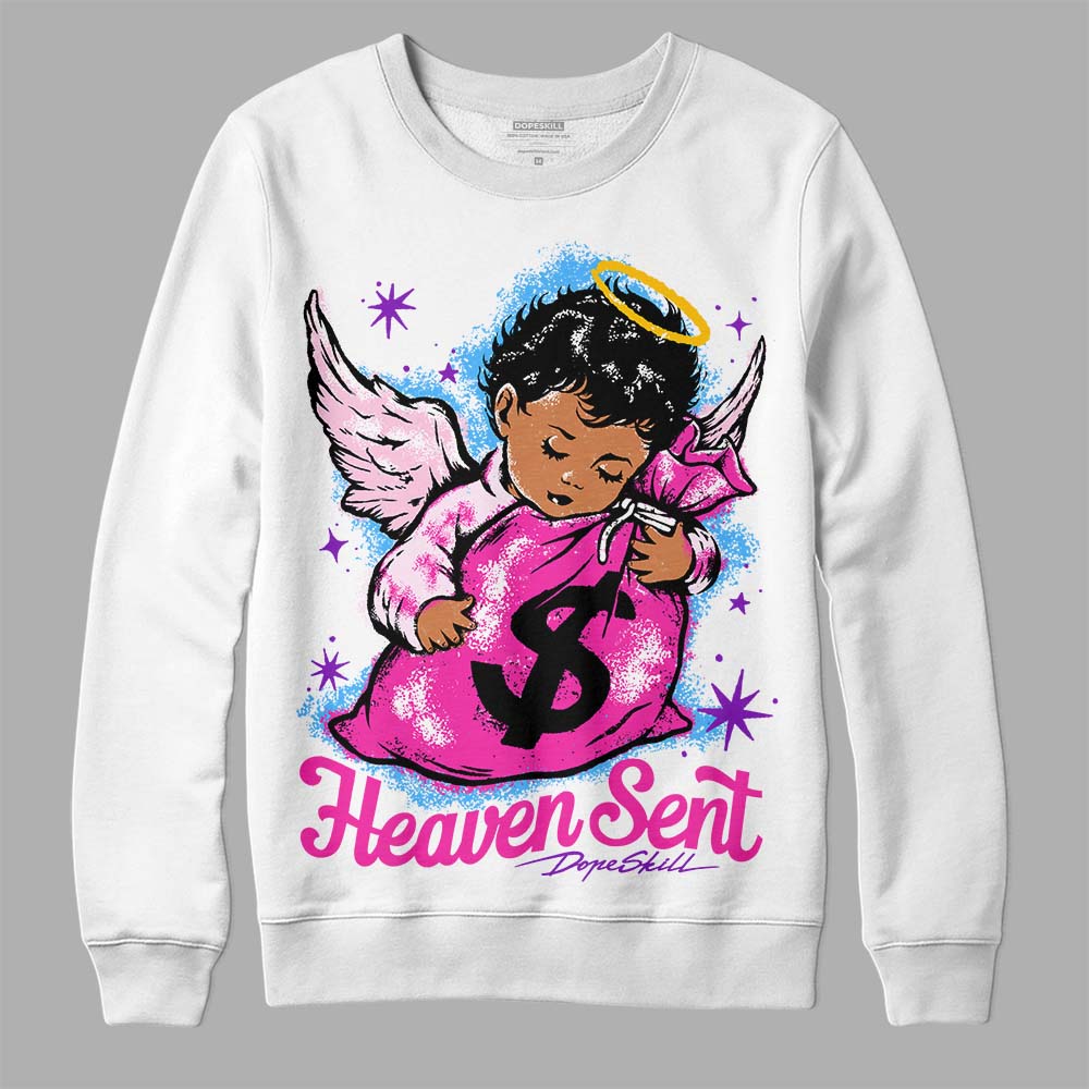 Pink Sneakers DopeSkill Sweatshirt Heaven Sent Graphic Streetwear - White