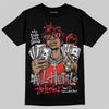 Jordan 4 Toro Bravo DopeSkill T-Shirt All Hustle No Luck Graphic Streetwear - Black