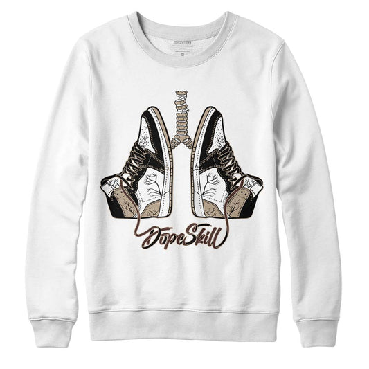 Jordan 1 High OG “Latte” DopeSkill Sweatshirt Breathe Graphic Streetwear - White