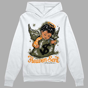 Jordan 5 "Olive" DopeSkill Hoodie Sweatshirt Heaven Sent Graphic Streetwear - White 