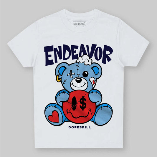 University Blue Sneakers DopeSkill Toddler Kids T-shirt Endeavor Graphic Streetwear - White