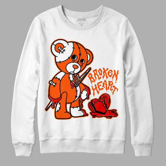 MSCHF Super Normal 2 Orange Milk DopeSkill Sweatshirt Broken Heart Graphic Streetwear - White