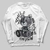 Jordan 4 “Fear” DopeSkill Long Sleeve T-Shirt Smile Through The Pain Graphic Streetwear - White