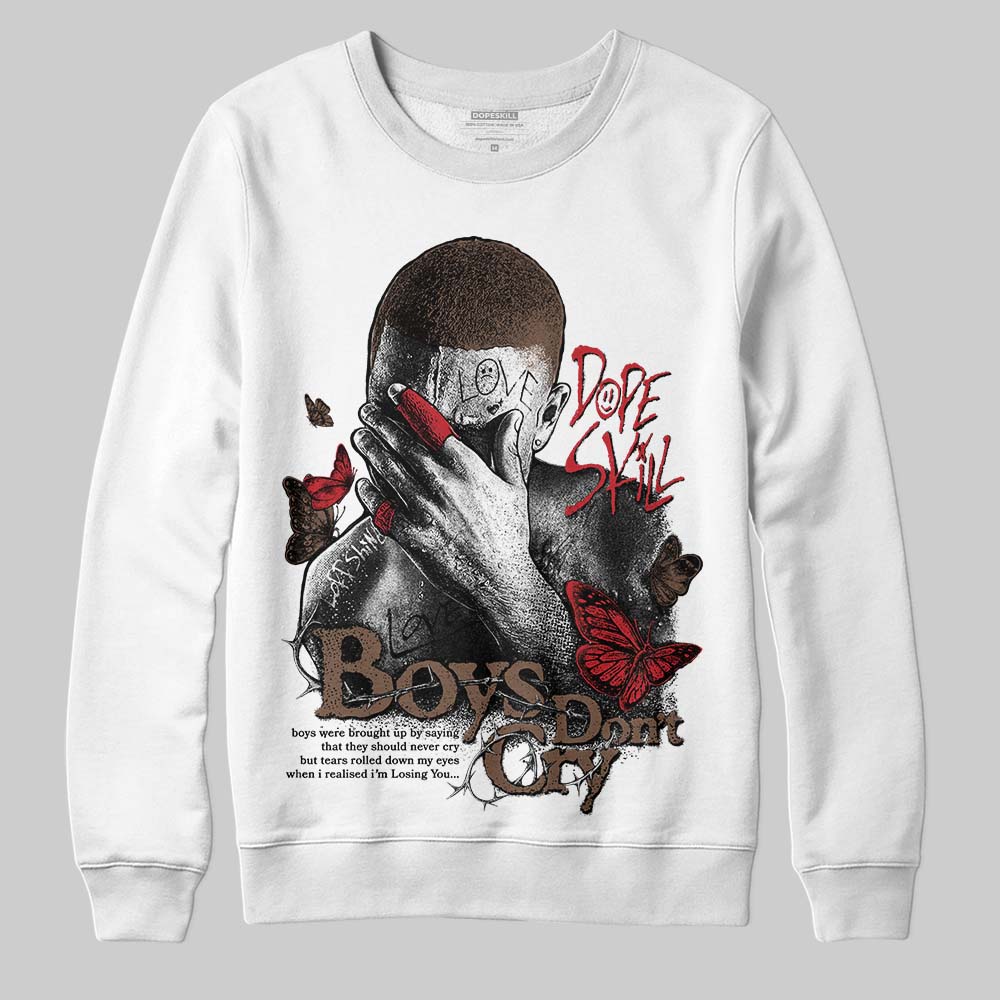 Jordan 9 'Olive' DopeSkill Sweatshirt Boys Don't Cry Graphic Streetwear - WHite