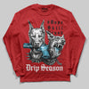 Red Sneakers DopeSkill Long Sleeve T-Shirt New Drip Season Graphic Streetwear - Red