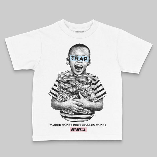 Jordan 4 Retro Valentine's Day (2026) (GS) DopeSkill Toddler Kids T-shirt Scared Money Don't Make No Money Graphic Streetwear - White 