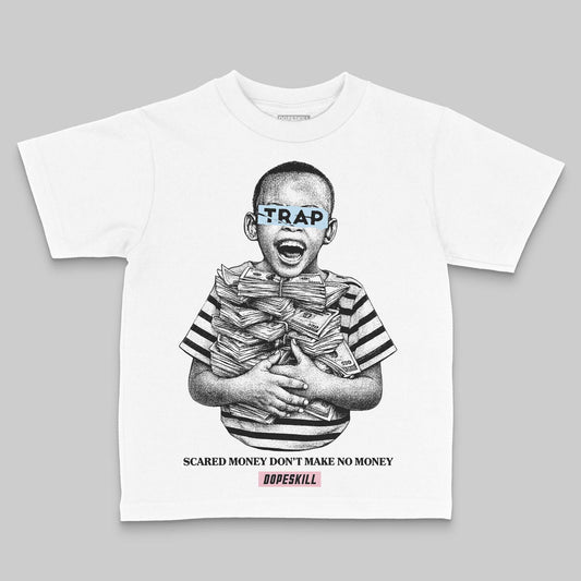 Jordan 4 Retro Valentine's Day (2026) (GS) DopeSkill Toddler Kids T-shirt Scared Money Don't Make No Money Graphic Streetwear - White 