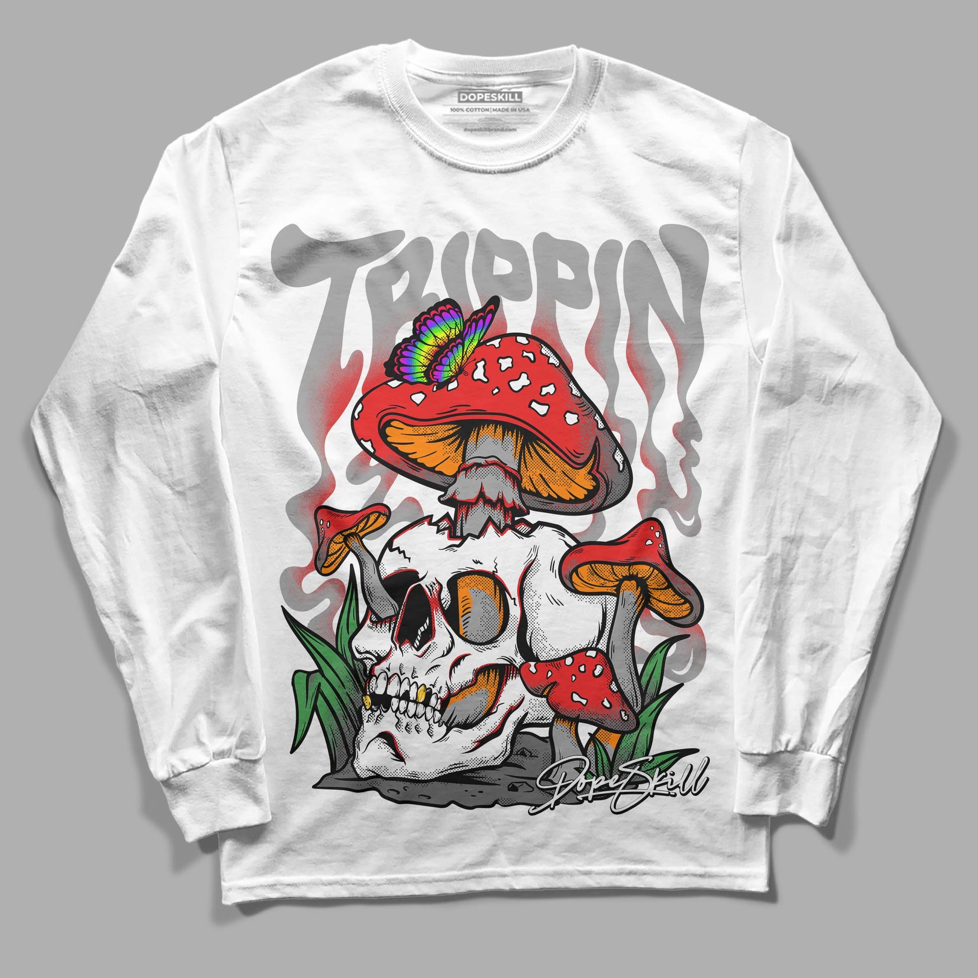 Grey Sneakers DopeSkill Long Sleeve T-Shirt Trippin Graphic Streetwear - White