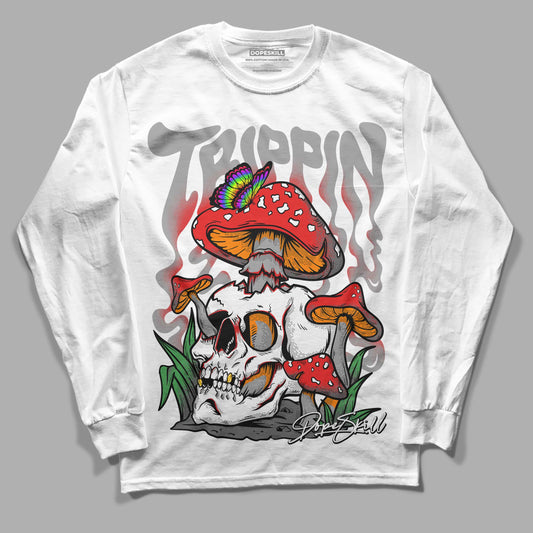 Grey Sneakers DopeSkill Long Sleeve T-Shirt Trippin Graphic Streetwear - White