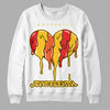 Yellow Sneakers DopeSkill Sweatshirt Juneteenth Heart Graphic Streetwear - White