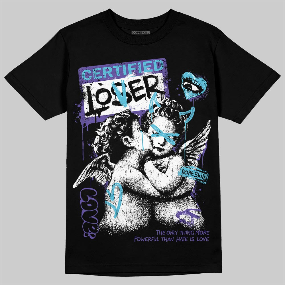 Jordan 8 Aqua DopeSkill T-Shirt Certified Lover Graphic Streetwear - black