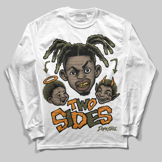 Olive Sneakers DopeSkill Long Sleeve T-Shirt Two Sides Graphic Streetwear - WHite