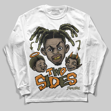 Olive Sneakers DopeSkill Long Sleeve T-Shirt Two Sides Graphic Streetwear - WHite