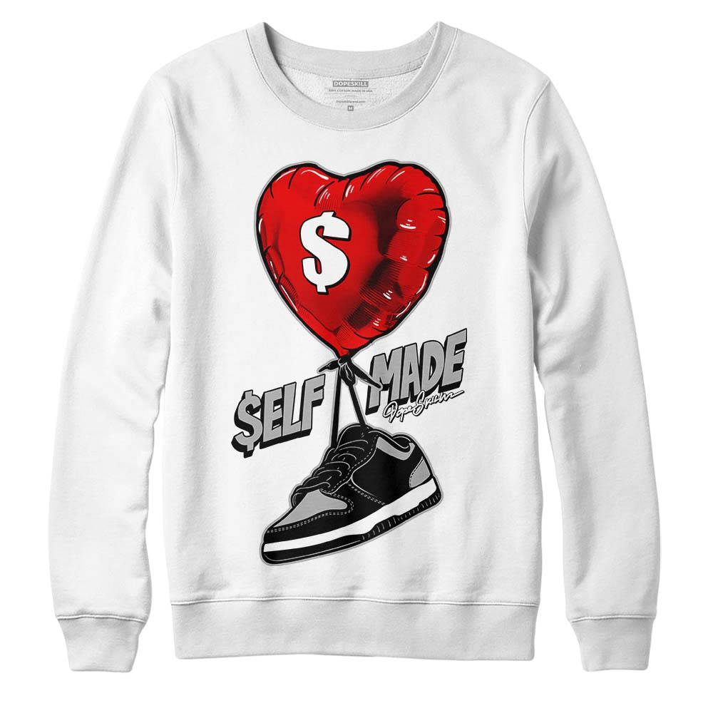 Jordan 1 Low OG “Shadow” DopeSkill Sweatshirt Self Made Graphic Streetwear - White