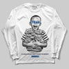 University Blue Sneakers DopeSkill Long Sleeve T-Shirt Scared Money Don't Make No Money Graphic Streetwear - White