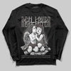 Jordan 4 Retro Cave Stone DopeSkill Long Sleeve T-Shirt Real Lover Graphic Streetwear - Black