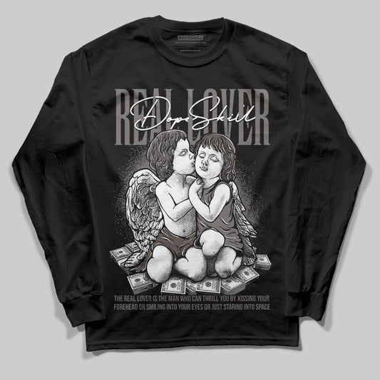 Jordan 4 Retro Cave Stone DopeSkill Long Sleeve T-Shirt Real Lover Graphic Streetwear - Black