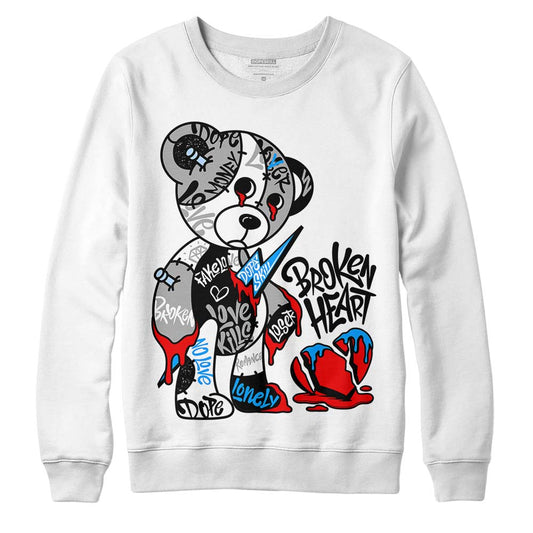 Jordan 6 “Reverse Oreo” DopeSkill Sweatshirt Broken Heart Graphic Streetwear - White