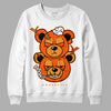 Jordan 12 Retro Brilliant Orange DopeSkill Sweatshirt New Double Bear Graphic Streetwear - White