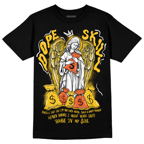 Yellow Sneakers DopeSkill T-Shirt Angels Graphic Streetwear - Black