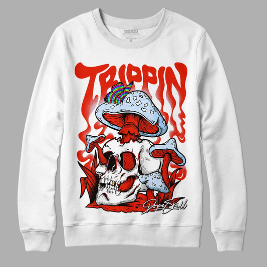 Jordan 6 Retro Toro Bravo DopeSkill Sweatshirt Trippin Graphic Streetwear - White