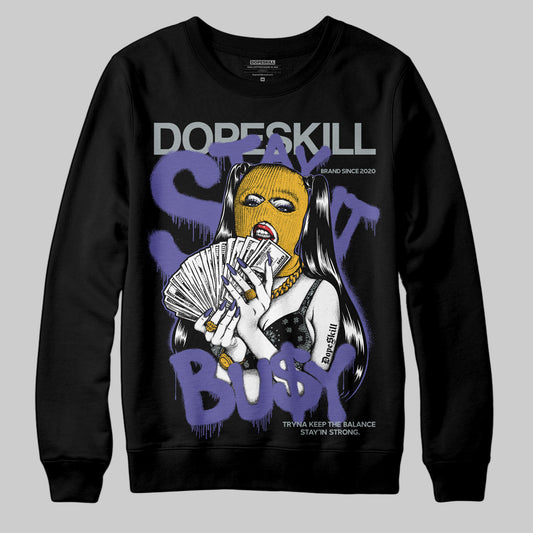 Jordan 4 Retro Lakers DopeSkill Sweatshirt Stay It Busy Graphic Streetwear - black