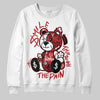 Jordan 1 Retro High OG Black Toe Reimagined DopeSkill Sweatshirt Smile Through The Pain Graphic Streetwear - White
