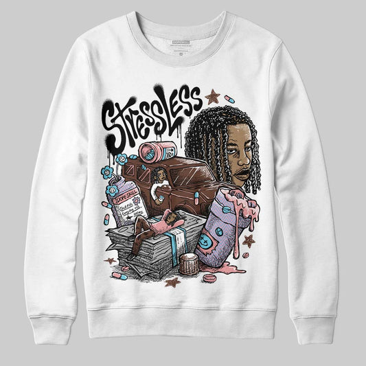 Harris Tweed x Dunk Low Denim Turquoise and Baroque Brown DopeSkill Sweatshirt Stressless Graphic Streetwear - White