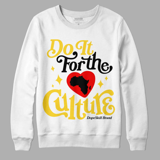 Jordan 4 Tour Yellow Thunder DopeSkill Sweatshirt Do It For The Culture Graphic Streetwear - White