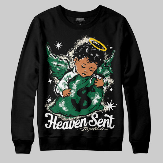 Jordan 13 GS “Pine Green” DopeSkill Sweatshirt Heaven Sent Graphic Streetwear - Black
