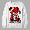 Jordan 4 Retro Red Cement DopeSkill Sweatshirt Hurt Bear Graphic Streetwear - White