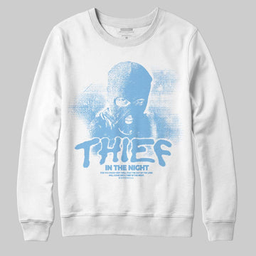 University Blue Sneakers DopeSkill Sweatshirt Thief In The Night Graphic Streetwear - White
