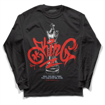 Jordan 6 Retro Toro Bravo DopeSkill Long Sleeve T-Shirt King Chess Graphic Streetwear - Black