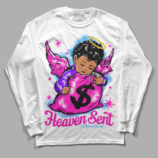 Dunk Low GS “Active Fuchsia” DopeSkill Long Sleeve T-Shirt Heaven Sent Graphic Streetwear - White