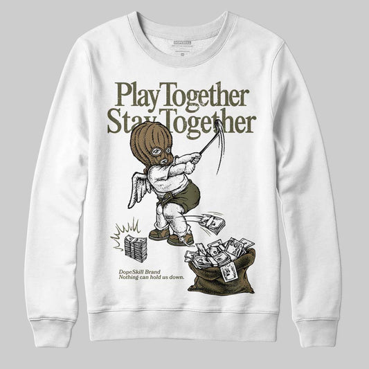 Adidas Samba OG Focus Olive Gum DopeSkill Sweatshirt Play together, Stay together Graphic Streetwear - White