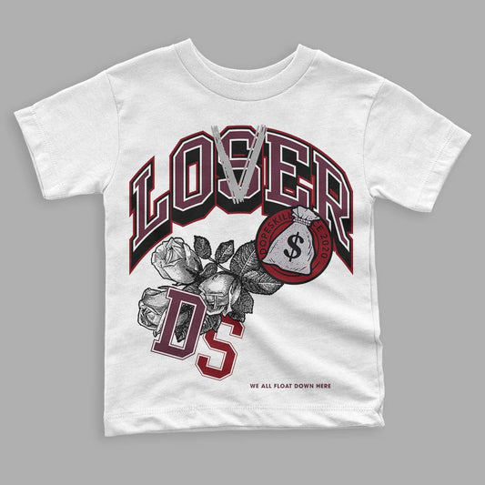 Jordan 5 Retro Burgundy (2023) DopeSkill Toddler Kids T-shirt Loser Lover Graphic Streetwear - White