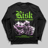 Neon Green Sneakers DopeSkill Long Sleeve T-Shirt Risk Is Better Than Regret Graphic Streetwear - Black