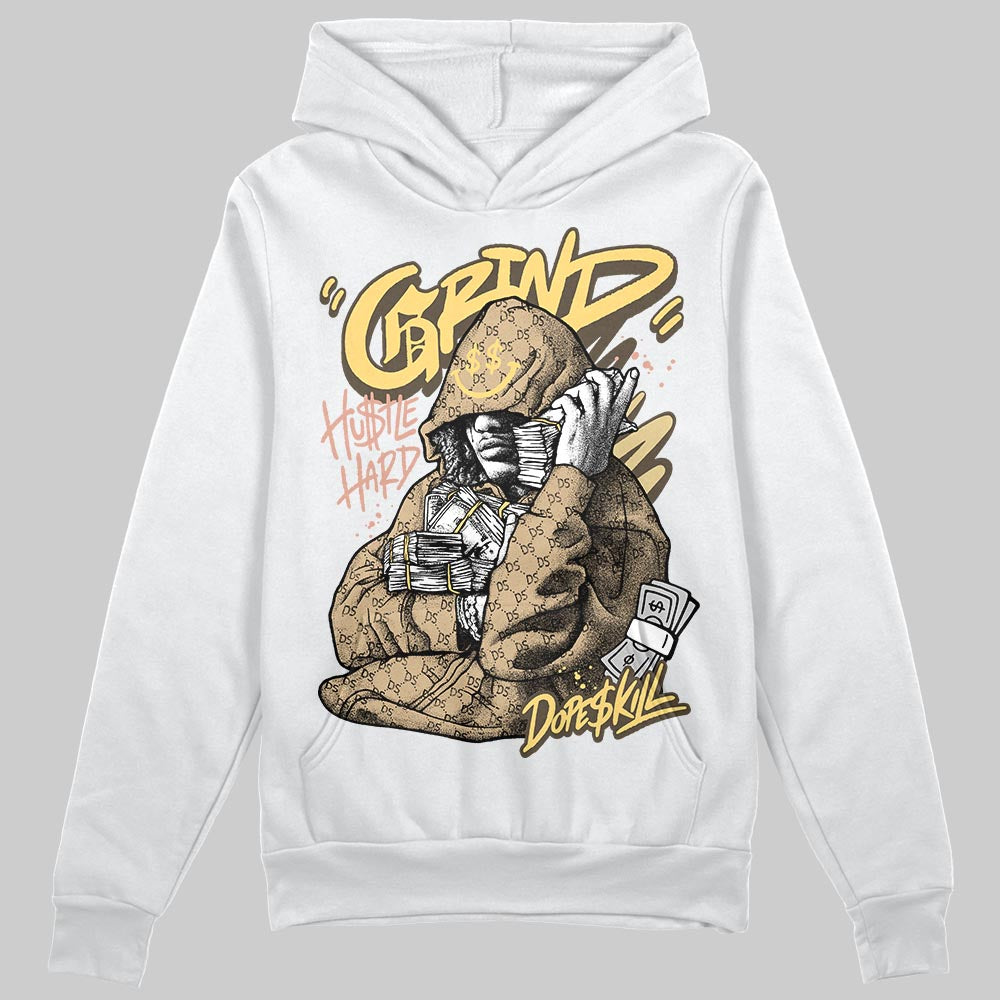 TAN Sneakers DopeSkill Hoodie Grind Pray Graphic Streetwear - White 
