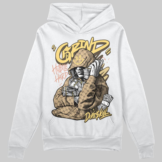 TAN Sneakers DopeSkill Hoodie Grind Pray Graphic Streetwear - White 