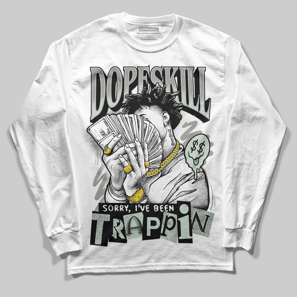 Jordan 1 Retro Low OG Year of the Snake (2025) DopeSkill Long Sleeve T-Shirt Sorry I've Been Trappin Graphic Streetwear - White