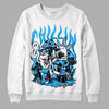 Jordan 1 High Retro OG “University Blue” DopeSkill Sweatshirt Chillin Graphic Streetwear - White