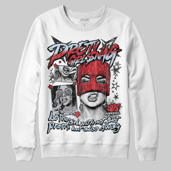 Jordan 5 Retro OG Black Metallic Reimagined DopeSkill Sweatshirt Pretty Girl Swag Graphic Streetwear - White