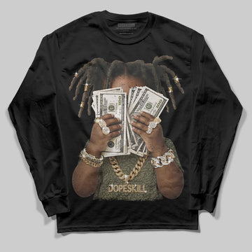 Jordan 3 “Medium Olive” aka “Family Affair” DopeSkill Long Sleeve T-Shirt Rich Youth Graphic Streetwear - BlaCK