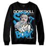 Jordan 4 Retro Military Blue DopeSkill Sweatshirt Stay It Busy Graphic Streetwear - Black