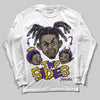 PURPLE Sneakers DopeSkill Long Sleeve T-Shirt Two Sides Graphic Streetwear - White